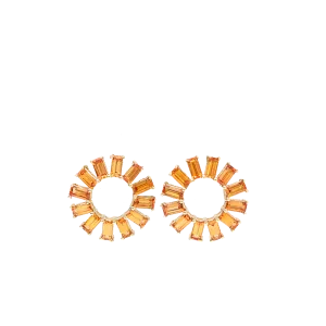 Anna Beth Orange Sapphire Earrings