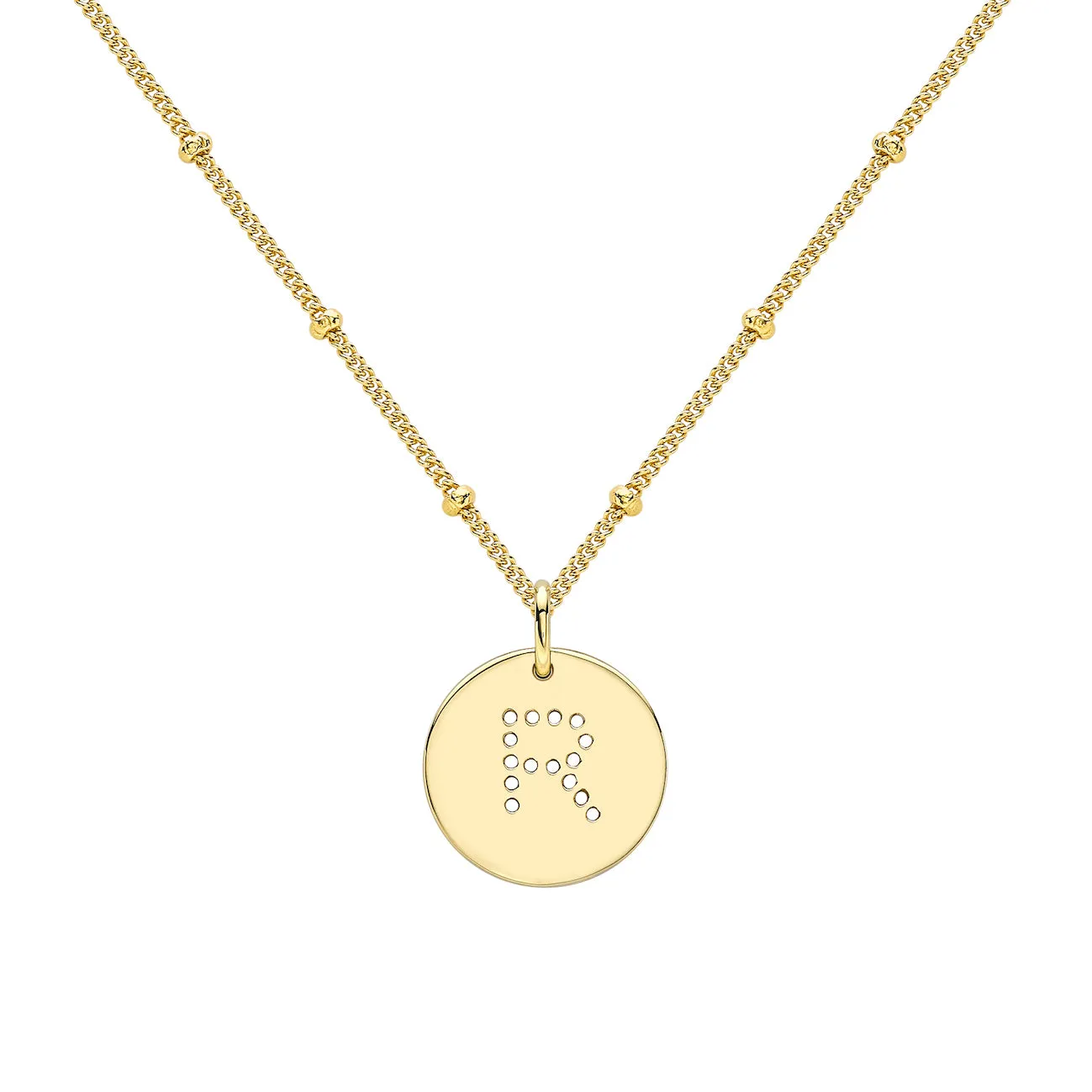 Gold Vermeil Alphabet R Necklace