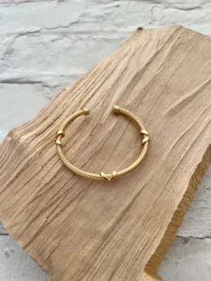 Julia Torque Bangle Gold
