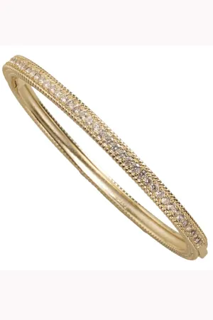 Perfect Day Narrow Gold CZ Bangle