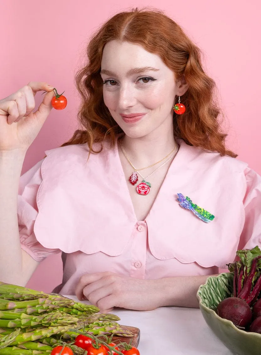 Radicchio Leaf Pendant