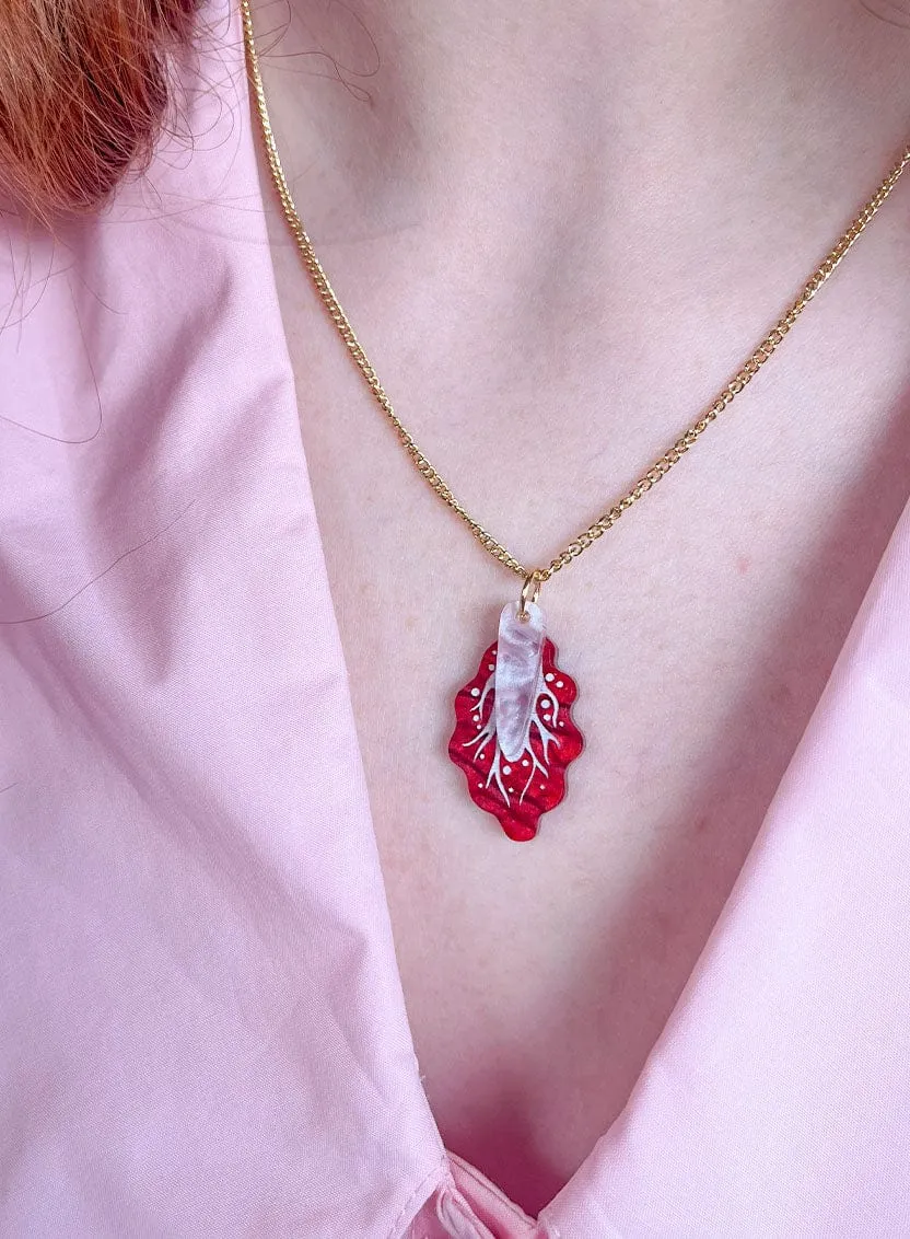 Radicchio Leaf Pendant