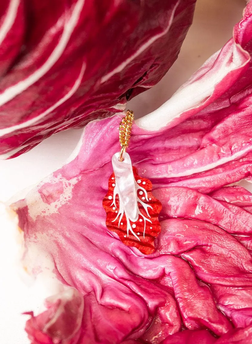 Radicchio Leaf Pendant