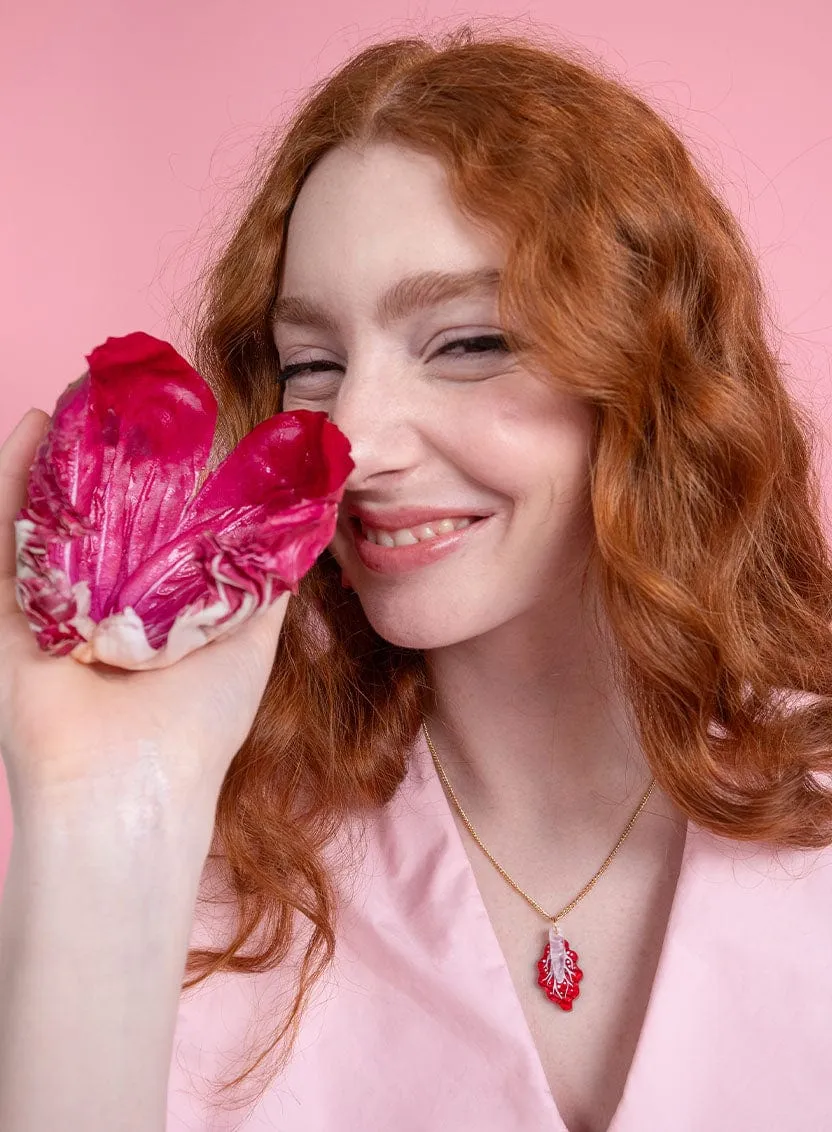 Radicchio Leaf Pendant