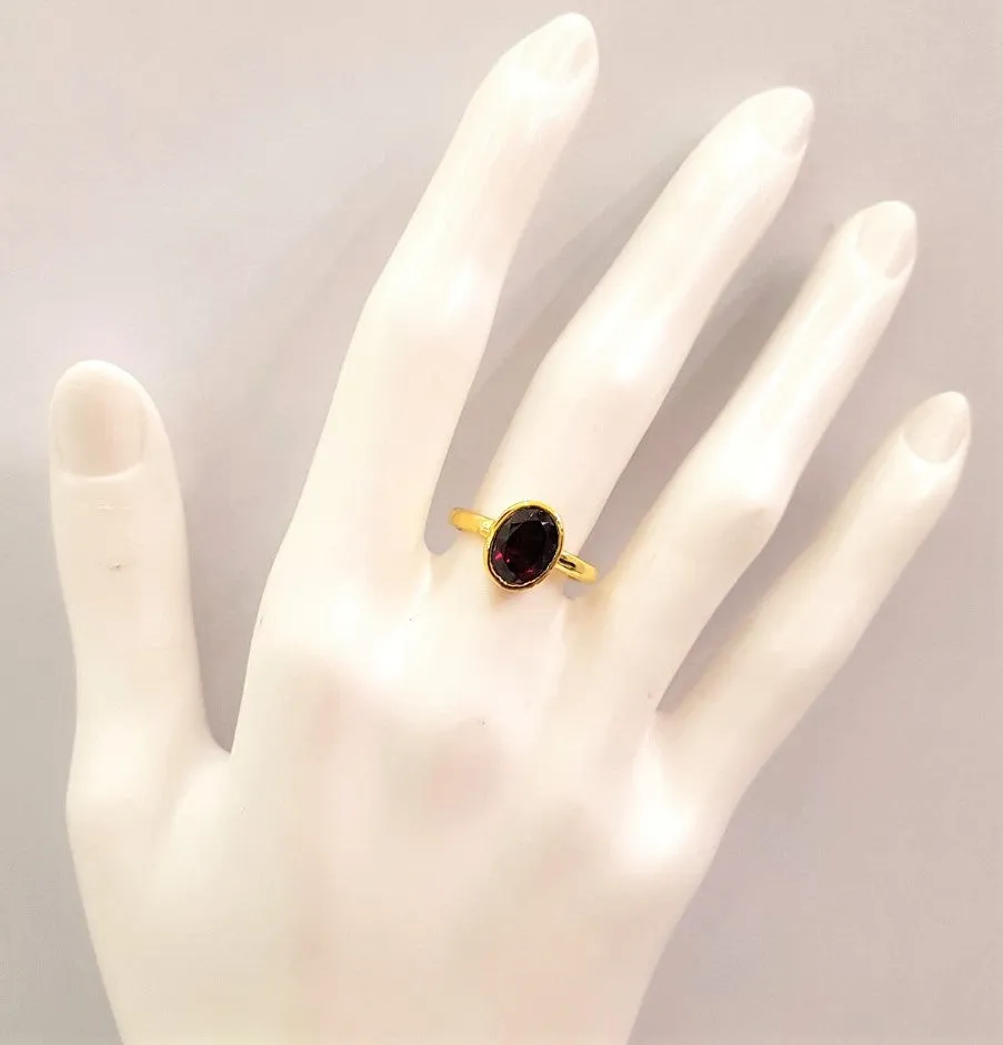 Red Garnet Maxi Ring