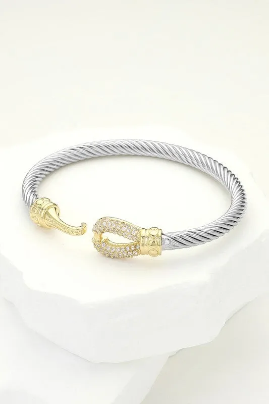 Reel it In Silver Cable Bracelet