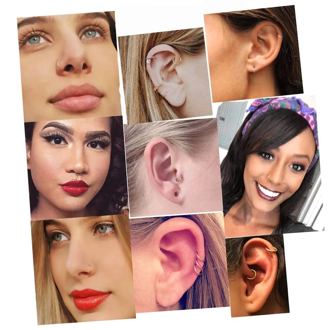 Small Unisex Cartilage Hoop Earrings,316L Surgical Stainess Steel Huggie Hoop Earrings for Helix Lobes Hinged Sleeper Earrings for Men Women (7mm, Silver)