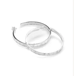 Text Logo Hoop Earrings