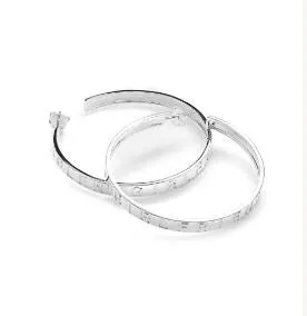 Text Logo Hoop Earrings