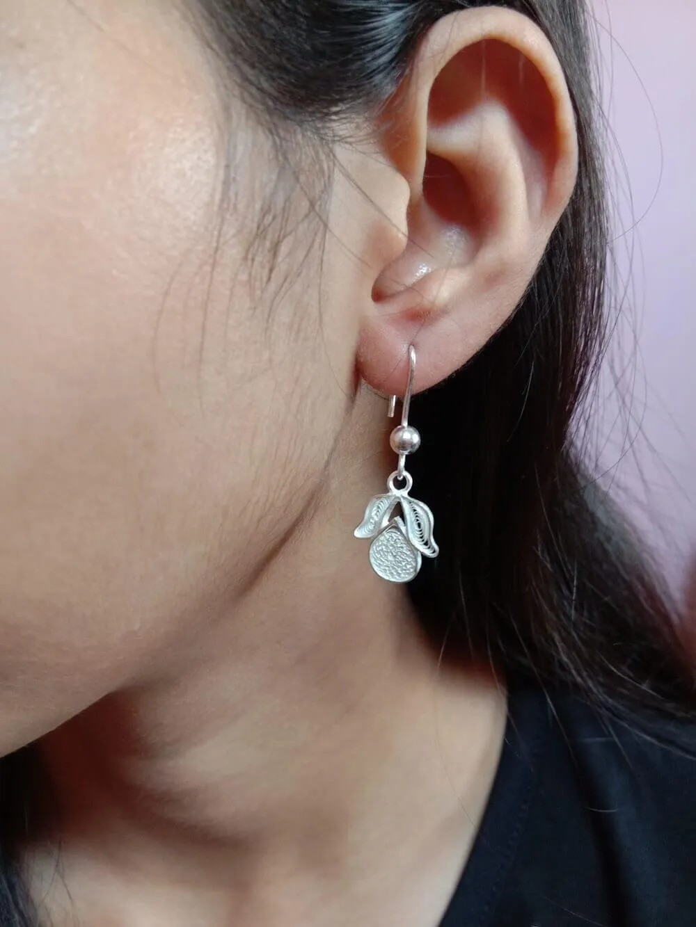 Tulip Silver Earrings
